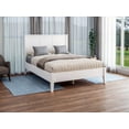 thumbnail image 4 of Camaflexi Shaker Style Queen Size Platform Bed with Flat Panel Headboard, White FInish, 4 of 14