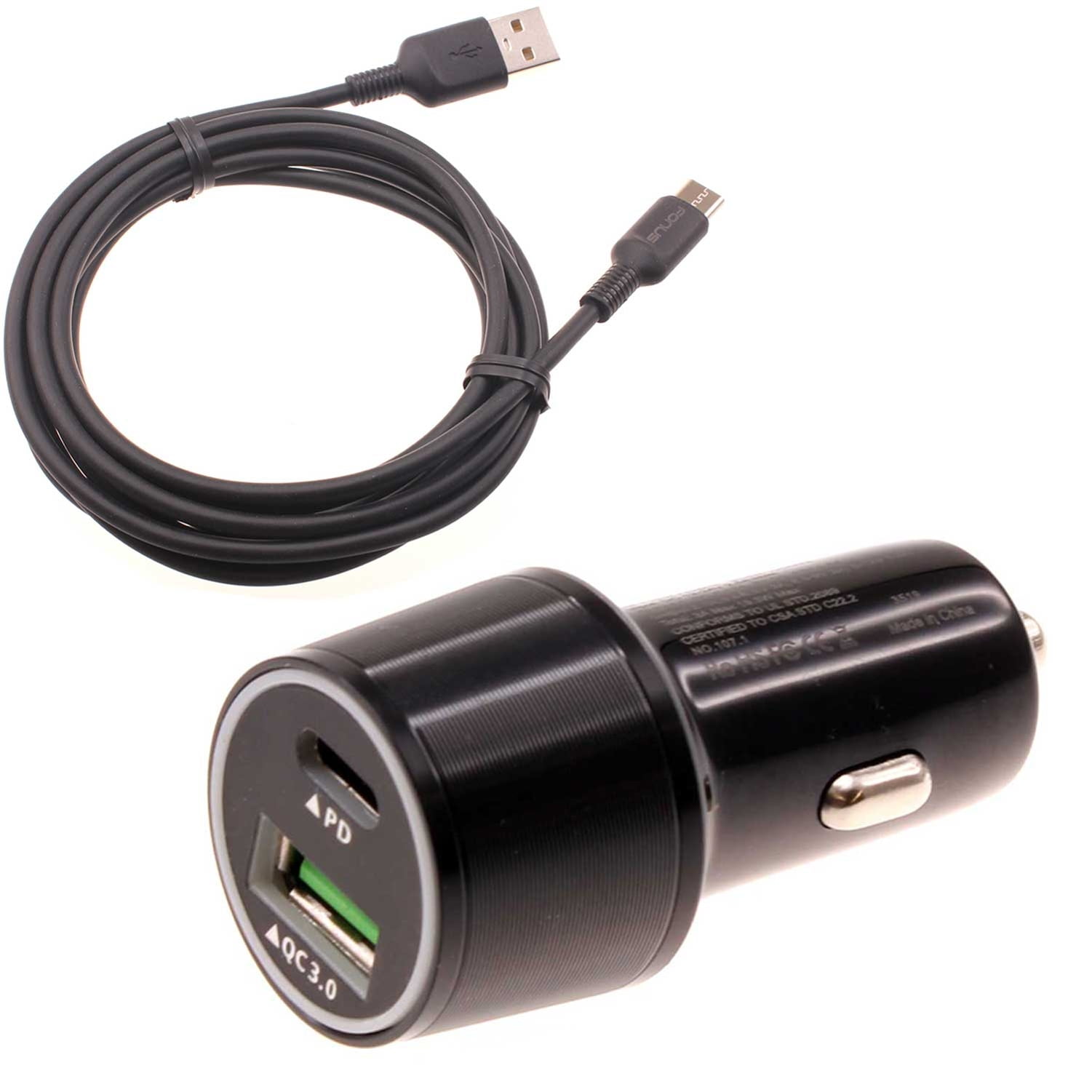 36W Quick Car Charger for Motorola Edge / Edge Plus (2022) Phones 2