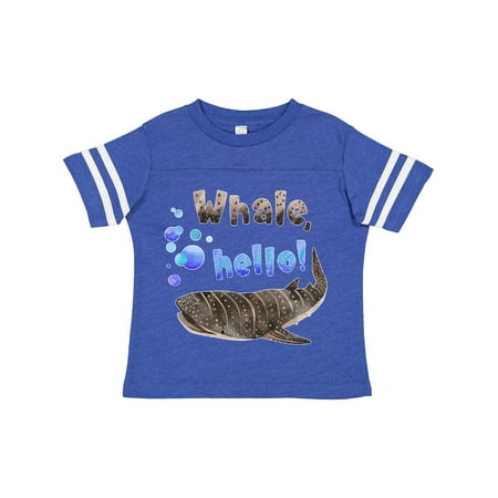 

Inktastic Whale Hello! Cute Whale Shark with Bubbles Gift Toddler Boy or Toddler Girl T-Shirt