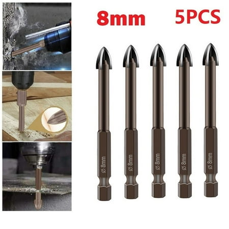 

10Pcs Efficient Universal Drilling Tool Multifunctional Cross Alloy Drill Bit