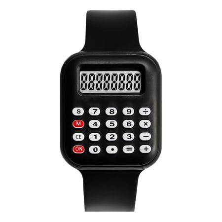 Practical Digital Watch With Integrated Calculator Compact Comfortable Design For Everyday Wear And Quick Calculations