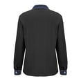 thumbnail image 7 of GaThRRgYP Off The Shoulder Tops for Women Women'S Fall Winter Solid-Color Patchwork Denim Shirt -Versatile Long-Sleeved Cardigan Jacket, 7 of 7