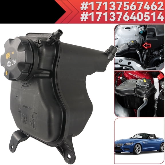 OEMASSIVE Coolant Reservoir Expansion Tank W/ Sensor Cap for BMW 128i 135i 325i 328i 335i