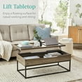 thumbnail image 3 of Best Choice Products 44in Lift Top Coffee Table for Living Room w/ Tray Edge Tabletop, Wood-Grain Finish - Gray Oak, 3 of 8