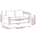 thumbnail image 4 of vidaXL Sofa 2 Places Vert Foncé 120 cm Velours, 4 of 5