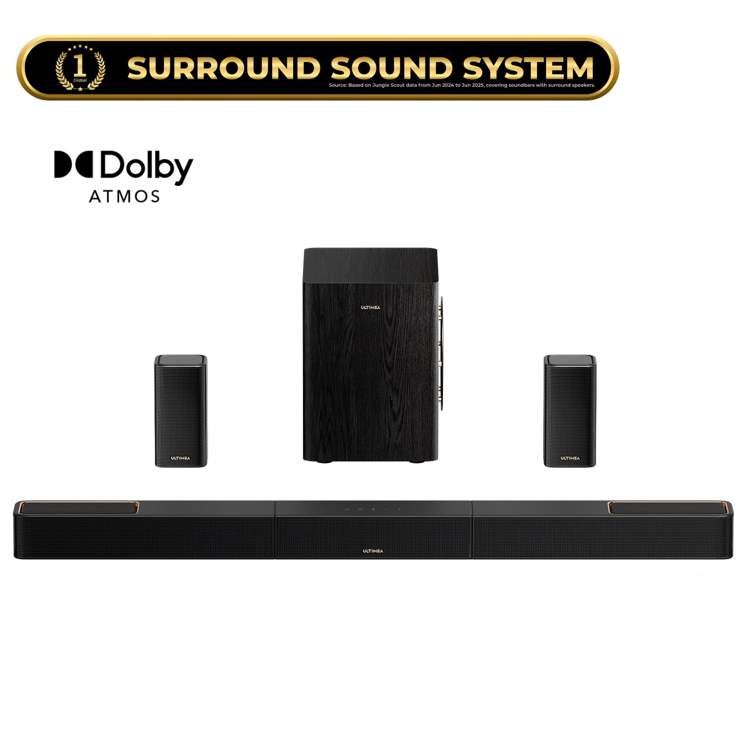 ULTIMEA 7.1.4ch Sound Bar with Dolby Atmos, Surround Sound System