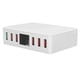 thumbnail image 2 of Cargador USB QC 3.0 de 6 puertos, estación de carga inteligente con pantalla digital de carga rápida, 100-240 V, enchufe británico de 100-240 V, 2 of 5