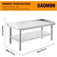 thumbnail image 4 of Stainless Steel Equipment Grill 36 x 28 x 24 inch GrillTable with Adjustable Storage Undershelf, EquipmentGrill Table, for Commercial Restaurant, 4 of 7