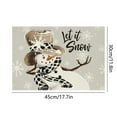 thumbnail image 6 of Upgraded&nbsp;Snowman Let It Snow Winter Placemats 12x18 Inch Christmas Holiday Table Mats For Party Kitchen Dining Room Decoration F, 6 of 6
