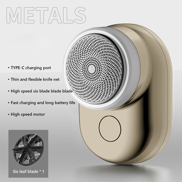 Puntoco Mini afeitadora para hombres, para hombres, mini afeitadora portátil, afeitadora de bolsillo recargable, lavable, para uso en seco y húmedo