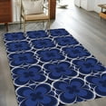 thumbnail image 3 of 3'x5' Area Rugs, Navy Blue Boho Indoor Outdoor Area Rug for Living Room Bedroom, Farmhouse Abstract Floral Aesthetic Washable Bathroom Rugs Kitchen Floor Carpet Mats Home Decor Aesthetic, 3 of 8