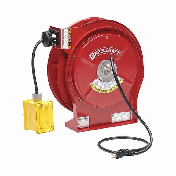 Reelcraft Cord Reel,50ft,12 AWG,Bare,125/240VAC L 5550 123 X