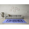 thumbnail image 3 of Ahgly Company Machine Washable Indoor Rectangle Oriental Blue Industrial Area Rugs, 2' x 5', 3 of 4