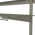 thumbnail image 3 of ClosetMaid ShelfTrack Shelf Bracket for 12 in. Deep Wire Shelving, for Adjustable Closet Systems, 1-Pack, Nickel, 3 of 4