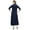 Blue, variant on Bimba Women's Designer Navy Blue A-Line Rayon Kurta Ethnic Kurti With Scarf - 4