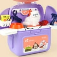 thumbnail image 4 of Niños Simulación Educativa Workbench Herramientas Juguete Mochila 2 en 1 Bebé Educación Earlada Preescolar Juguetes Plegables Plástico Bebé Regalos Animal Maquillaje Púrpura Jumpingount FN001325-03, 4 of 6