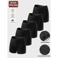 thumbnail image 5 of 5 Pack Plus Size Seamless Mid-Rise Panties Negro Comfortable Breathable, 5 of 5