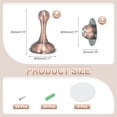 thumbnail image 2 of No Drilling Magnetic Door Stopper Catch, 4 Pack Catch with Adhesive & Screws for Home Floor Mountain, Copper Tone, 2 of 7