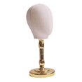 thumbnail image 2 of Soporte para sombreros, modelo de cabeza de maniquí, para uso doméstico, salón de belleza y viajes. oro, 2 of 9
