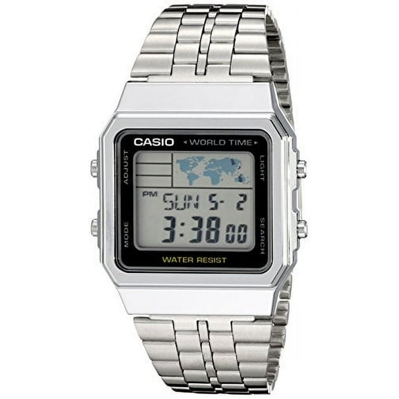 Casio Men's World Time Watch, Silver Bracelet