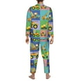 thumbnail image 5 of Kll Construction Machinery Sleepwear Mens Flannel Pajamas,Long Cotton Pj Set, 5 of 9