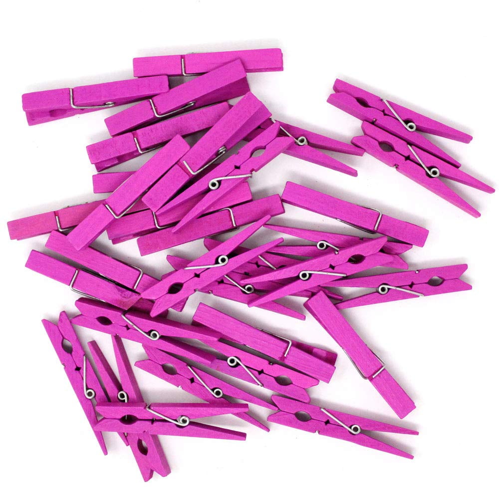 Just Artifacts 2.75-inch Craft Wood Clothespins//Peg Pins 100pcs, Baby Pink /& Powder Blue