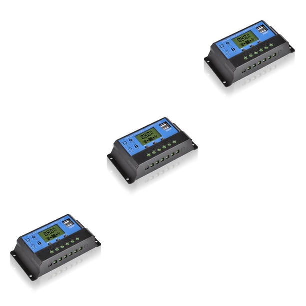 Controlador de Carga Solar Bewildely LED Digital 12V 24V Regulador de Batería 30A