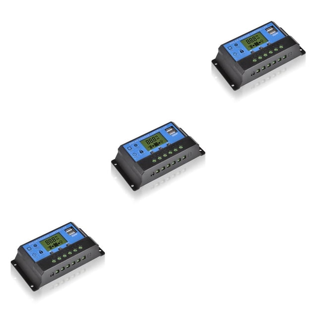 Controlador de Carga Solar Bewildely LED Digital 12V 24V Regulador de Batería 30A