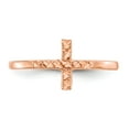 thumbnail image 5 of Real 14kt Rose Gold Polished & Diamond Cut Cross Ring Size: 7; for Adults and Teens; for Women and Men, 5 of 5