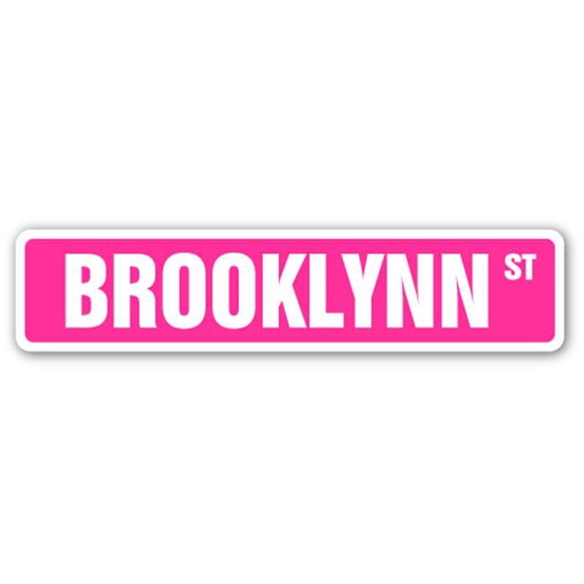 SignMission SS-BROOKLYNN 4 x 18 in. Childrens Name Room Street Sign - Brooklynn