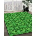 thumbnail image 3 of Ahgly Company Machine Washable Indoor Round Transitional Green Area Rugs, 7' Round, 3 of 7