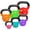 Multicolor, variant on Yes4All 105 lb Vinyl Coated / PVC Kettlebell, Multicolor, Combo / Set, Includes 5-30lb