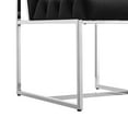 thumbnail image 5 of Inspired Home Modern Madisen Velvet Upholstered Armless Dining Chair with Chrome Frame (Set of 2), Black, 5 of 7
