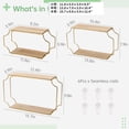 thumbnail image 4 of 3Pcs Gold Wall Shelves, Gold Wall Mounted Shelves, Rectangular Floating Shelves Wall Decor, Chic Wall Shelves for Display, Decorative Wall Shelves for Bedroom Kitchen Bathroom, 4 of 6
