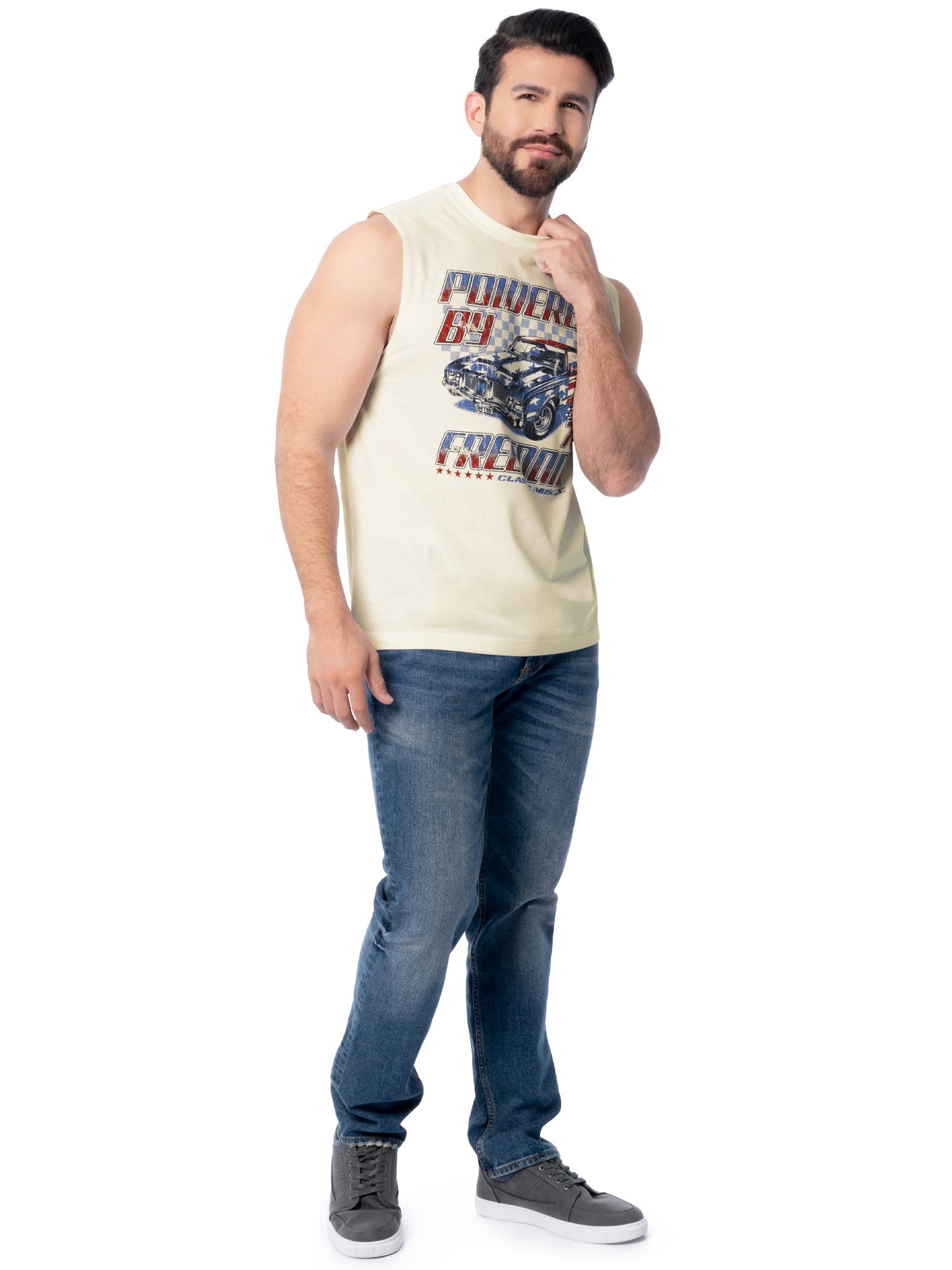Way to Celebrate Men's & Big Men's 4th of July Americana Graphic Muscle Tank, Sizes S-5XL