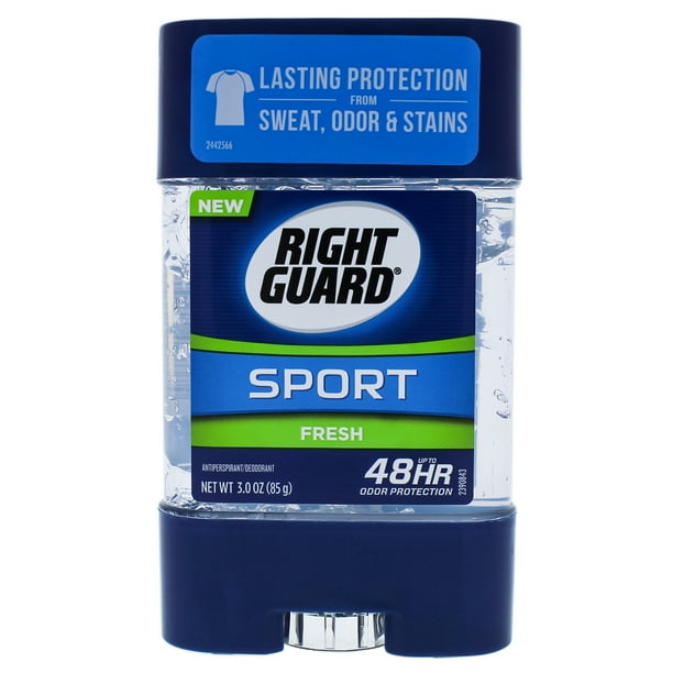 Desodorante en barra Right Guard Right Guard Sport Antiperspirant and Deodorant Clear Gel Fresh Desodorante en barra Unisex 3 oz