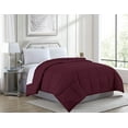 thumbnail image 2 of Goose Down Alternative Microfiber Quilted Solid Comforter - Twin/Burgundy, 2 of 6