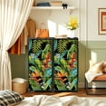 thumbnail image 6 of 4 Drawer Vertical Storage Dresser Tropic summer painting palm banana leaf plants Floral jungle with Wood Top Fabric Pull Drawers, 6 of 8