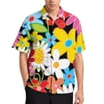 thumbnail image 4 of Blusas con gráficos de flores coloridas para hombres, ropa con estampado floral 3D brillante, camisas de playa, estética de vacaciones, Y2k, camisetas de manga corta para niños, 4 of 5