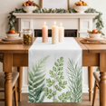 thumbnail image 4 of Green Leaves Cotton Linen Table Runner for Dining Kitchen, Summer Botanical Watercolor Leaf Farmhouse Wedding Outdoor Party Tablerunners, Dresser Scarf Coffee Tablecloth Runners 13x120 Inches, 4 of 9