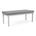 thumbnail image 1 of Lenox Steel Reception Waiting Room Healthcare 2-Seat Bench / Silver Steel / Gray, 1 of 5