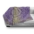 thumbnail image 3 of Yellow and Purple Soft Flannel Fleece Throw Blanket, Mandala Ombre East Tradition Deep Mystic Magic in Cosmos Psychic Image, Cozy Plush for Indoor and Outdoor Use, 70" x 90", Violet, by Ambesonne, 3 of 6