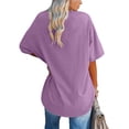 thumbnail image 3 of Uinagy T-Shirt Mode Femme Col Rond Grande Taille Manches Courtes Imprimé Lettre, 3 of 5