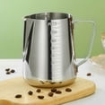 thumbnail image 3 of Taza de flores con boca puntiaguda, cilindro de flores, taza de café, leche, taza de té con leche, taza medidora con escala interior y exterior, taza de acero inoxidable para derretir cera, 3 of 5
