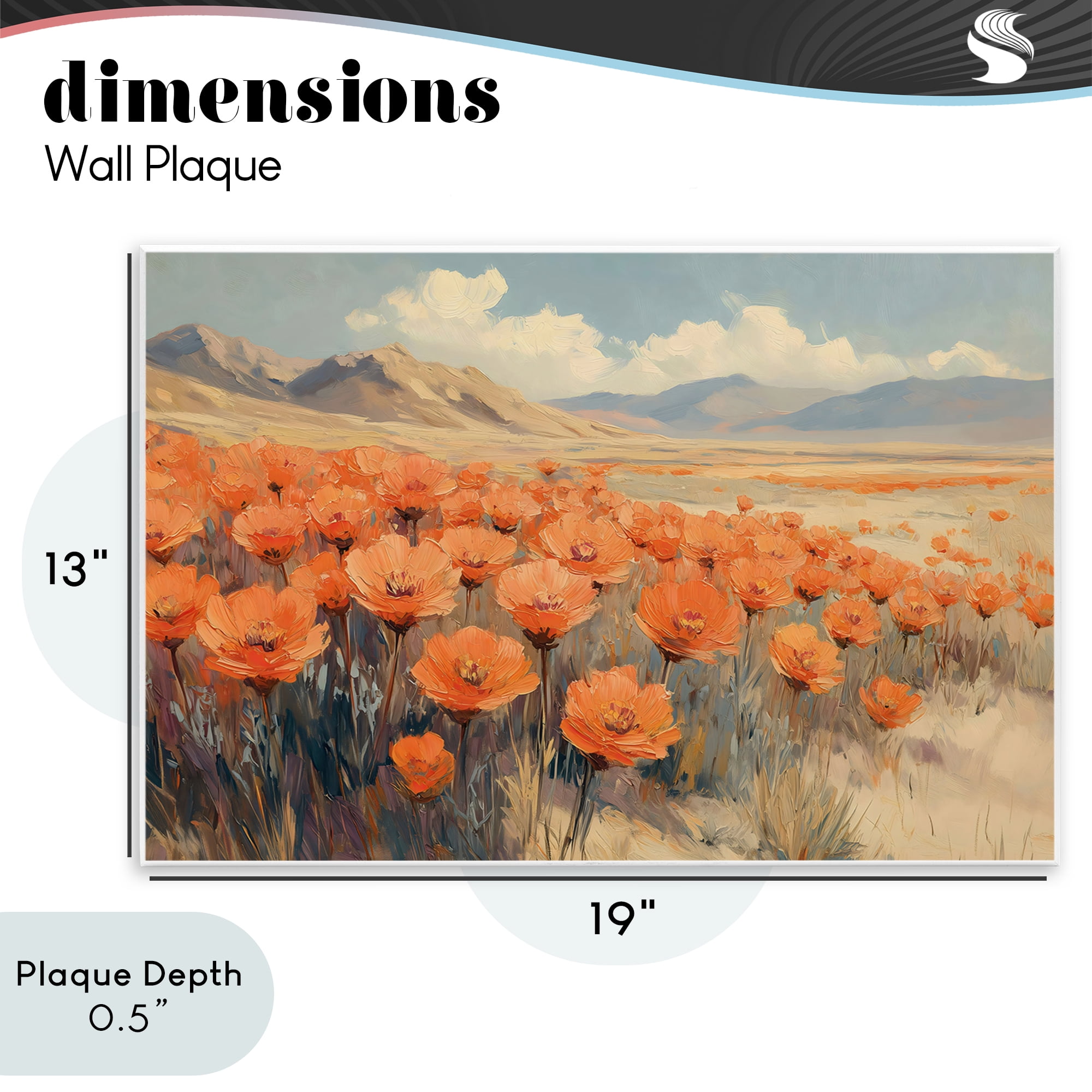 Stupell Industries Desert Poppies in Valley Wall Plaque Art, design by Gina Kelly