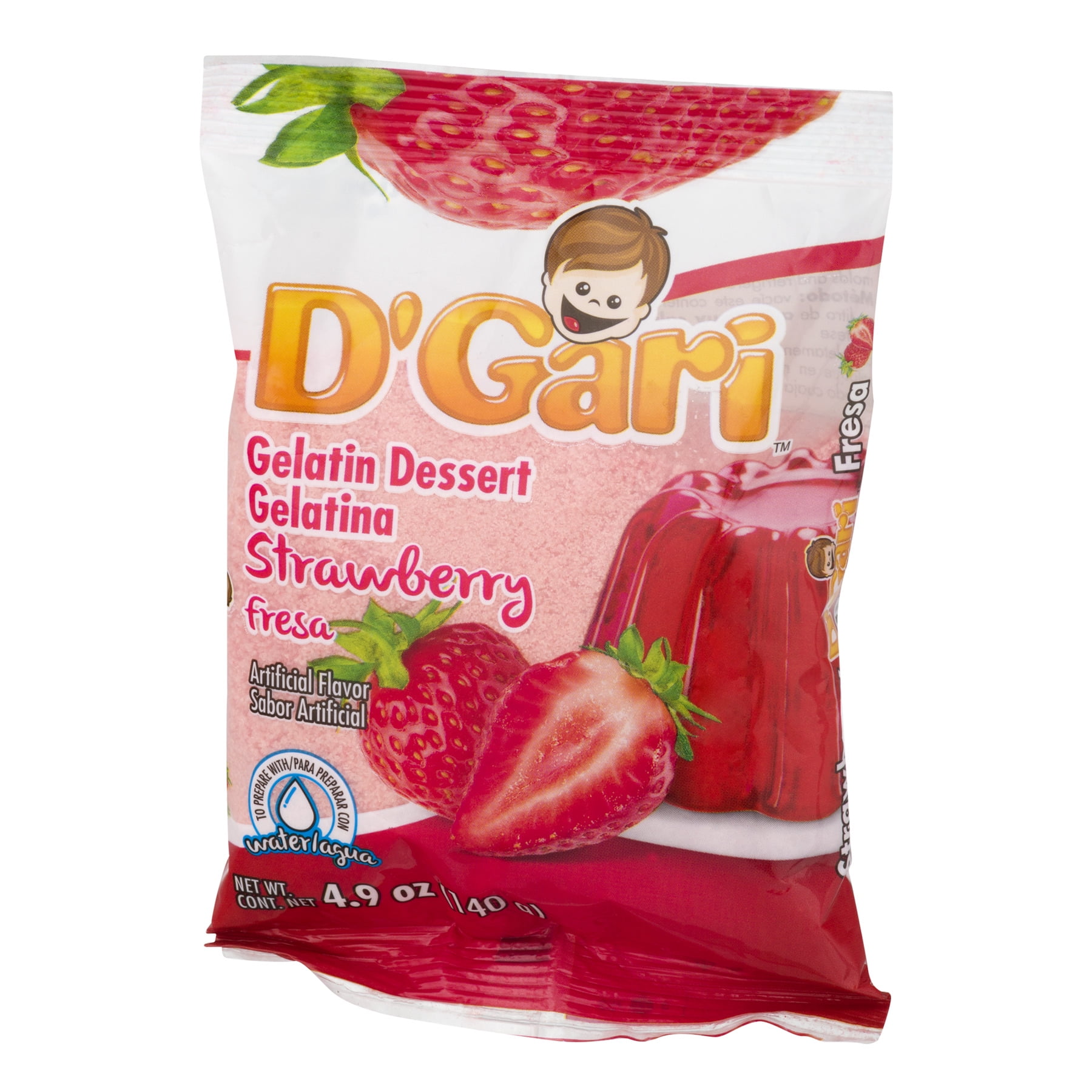 D'Gari Strawberry Gelatin Dessert, 4.9 oz