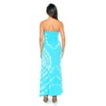 thumbnail image 3 of Riviera Sun Strapless Tube Maxi Dress Summer Dresses (Turquoise / White, Small), 3 of 3