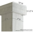 thumbnail image 4 of Ekena Millwork 8"W x 6'H Sand Blasted Endurathane Faux Wood Non-Tapered Square Column Wrap with Standard Capital & Base, 4 of 16