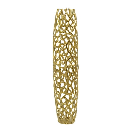 DecMode 40  Coral Gold Aluminum Vase