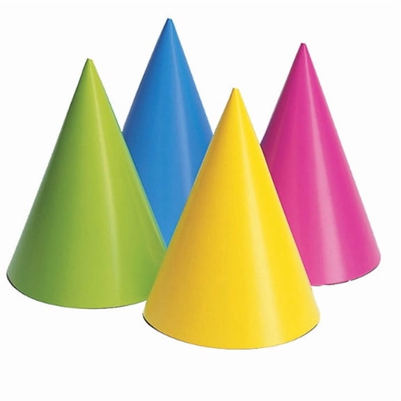 96/Case Bulk Neon Party Hats